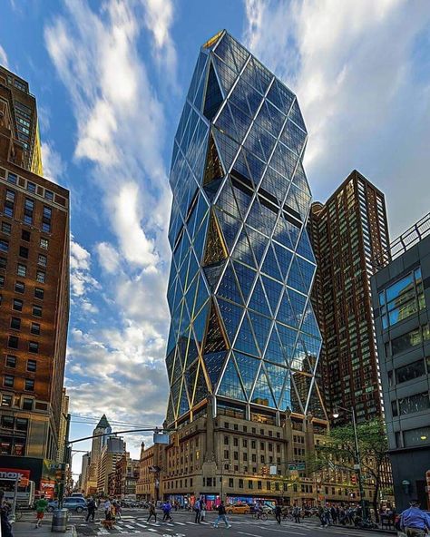 Hearst Tower, Brick Architecture, Canon 5d, Nyc Photography, Concrete Jungle, I ❤ Ny, City Living, Urban Planning, Postmodernism