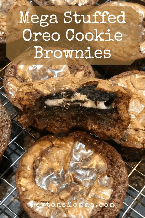 Oreo Cookie Brownies, Betty Crocker Brownie Mix, Oreo Muffins, Oreo Cookie Dough, Brownie Oreo, Cookie Brownies, Raw Brownies, Batter Mix, Box Brownies