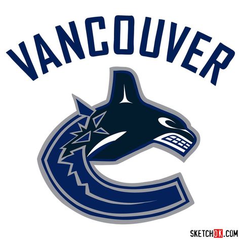 How to draw The Vancouver Canucks logo St. Louis Blues, Vancouver Canucks Logo, Hockey Logos, Nhl Logos, Arizona Coyotes, Winnipeg Jets, Ottawa Senators, Nashville Predators, Buffalo Sabres