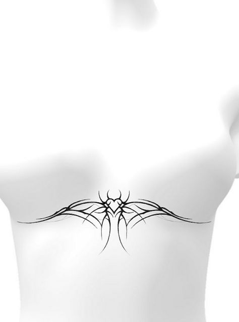 Cybersigilism Tattoo Sternum, Underboob Tattoo Cybersigilism, Spider Underboob Tattoo, Under Bobs Tattoos, Middle Breast Tattoo, Pelvis Tattoo, Feeling Judged, Celtic Tattoo For Women, Underboob Tattoos