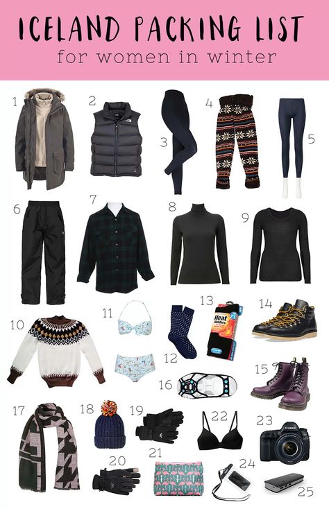 Iceland packing list for women Packing Iceland, Packing List For Women, Iceland Packing List, Iceland Packing, Female Packing List, Iceland Winter, Camping Diy, Iceland Travel Tips, Trip Packing