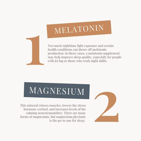 💤 4 Supplements for Better Sleep: A Nutritionist's Guide 🌙 Are you tossing and turning at night? As a clinical nutritionist, I'm often asked about natural ways to improve sleep. Here are 4 supplements that may help you catch those Zzz's: 1. Melatonin • Your body's natural sleep hormone • Can help regulate sleep-wake cycles • Typically taken 30 minutes before bedtime 2. Magnesium • Essential mineral that may improve sleep quality • Can help relax muscles and calm the nervous system • Found ... Magnesium Benefits Sleep, Magnesium For Sleeping, Magnesium Drink For Sleep, Relax Nervous System, Sleep Supplement Packaging, Clinical Nutritionist, Magnesium Glycinate, Sleep Supplements, Improve Sleep Quality