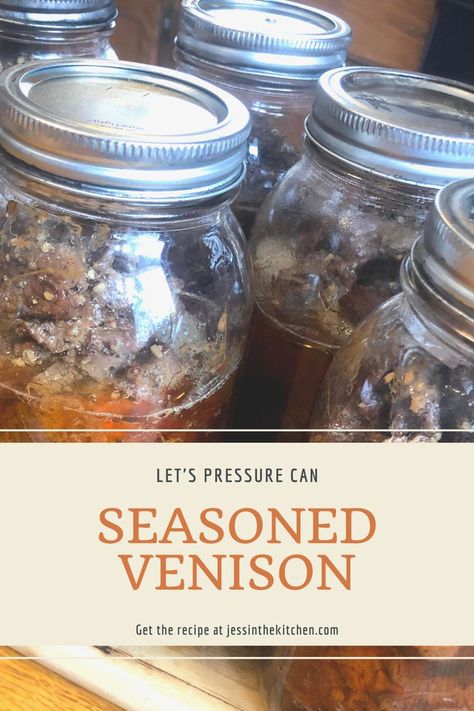 Deer Stew, Canning Venison, Canned Venison, Venison Stew, Venison Roast, Pressure Canning Recipes, Canning Process, Ground Venison, Low Acid Recipes