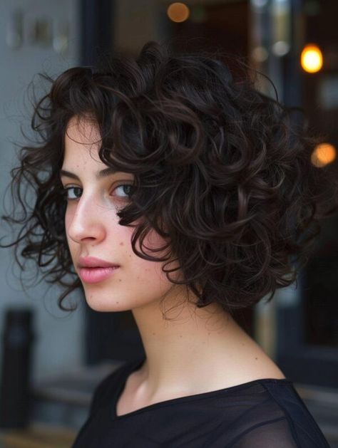 Curly Bob Haircuts: Trendy Styles for Wavy & Curly Hair | Top Fashion Tips Long Bob Brunette, Curly Bob Haircuts, Long Curly Bob, Wavy And Curly Hair, Haircuts Trendy, Curly Cut, Different Face Shapes, Bob Haircut Curly, Square Face Shape