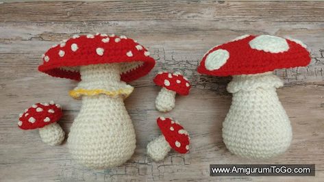 Large Mushroom Crochet Pattern Free, Giant Mushroom Crochet Pattern, Amigurumi Mushroom Free Pattern, Free Mushroom Crochet Pattern, Mushroom Crochet Pattern Free, Crochet Mushroom Pattern Free, Crochet Mushrooms, Crochet Geek, Crochet Mushroom