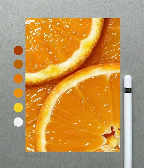 Orange Segment, Colored Pencil Artwork Ideas, Hyperrealistic Drawing, Prismacolor Drawing, Colored Pencil Art Projects, Color Pencil Sketch, Prismacolor Art, Realistic Pencil Drawings, Creation Art