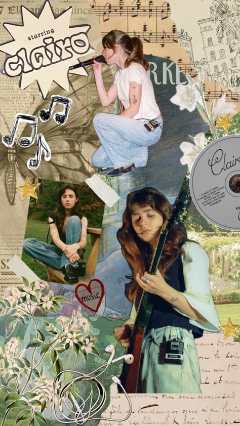 #clairo #clairecottrill #clairosling #clairoimmunity #clairoshuffle #aesthetic #collageaesthetic #collagewallpaper #wallpaper #lockscreen #indiemusic Type Of Aesthetics, Indie Singers, Flower Makeup, My Love Song, Cartoon Fan, Scrapbook Stickers Printable, Music People, Indie Music, Music Wallpaper