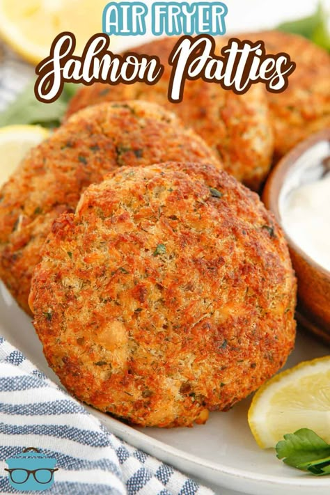 Air Fryer Patties, Canned Salmon Patties Air Fryer, How To Cook Salmon Patties, Air Fryer Salmon Croquettes Recipe, Salmon Croquettes In Air Fryer, Canned Salmon Cakes Air Fryer, Salmon Patty Air Fryer Recipes, Canned Salmon Recipes Air Fryer, Airfryer Croquettes