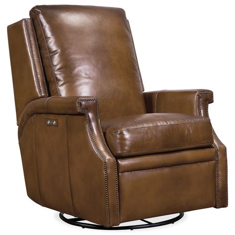 Hooker Furniture Living Room, Reclining Sofas, Reclining Chairs, Swivel Glider Recliner, Leather Recliner Chair, Glider Recliner, Swivel Recliner, Swivel Glider, Brown Sofa