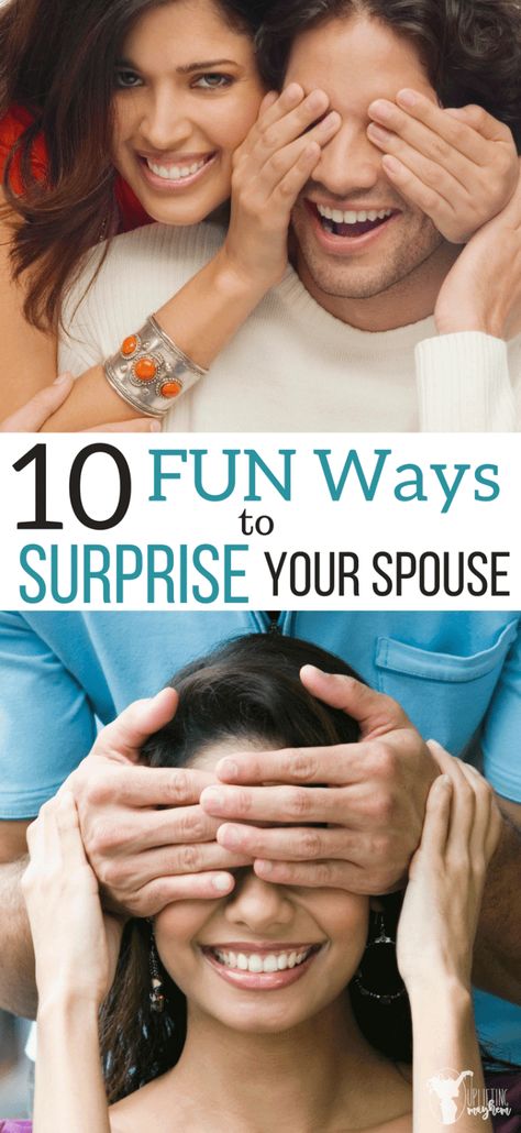 Fun ways to Surprise your Spouse Birthday Ideas For Wife, Birthday Ideas For Husband, Birthday Gifts For Wife, Surprise Date, Marriage Is Hard, Family Projects, Anniversary Surprise, Surprises For Husband, Marriage Couple