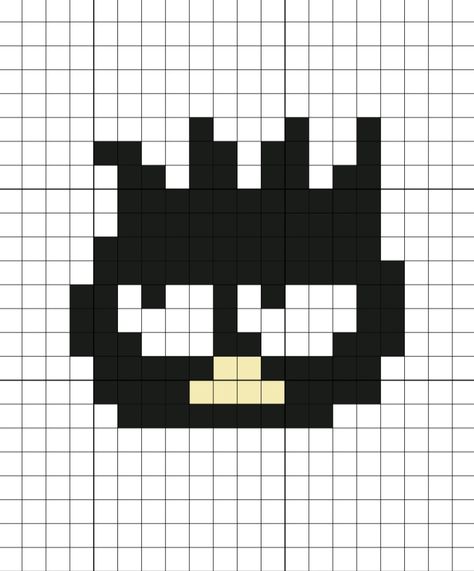 Sanrio Pixel Art Kuromi, Pixel Art Sanrio, Sanrio Pixel Art, Sanrio Art, Hello Sanrio, Hamma Beads Ideas, Easy Pixel Art, Pixel Drawing, Perler Bead Templates