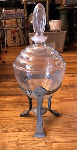 ANTIQUE APOTHECARY JAR GLASS STAND 23”Tall DISPLAY CANDY GUMBALL Pharmacy￼ | eBay Antique Medical Equipment, Antique Apothecary Jars, Apothecary Shelves, Apothecary Room, Apothecary Shelf, Apothecary Store, Apothecary Kitchen, Apothecary Design, Tattoo 2024