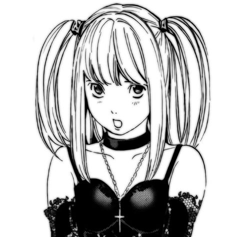 Misa Amane Manga Icon, Misa Amane Manga, Misa Pfp, Misa Amane, Manga Icon, Manga Icons, Anime, Hair, Black