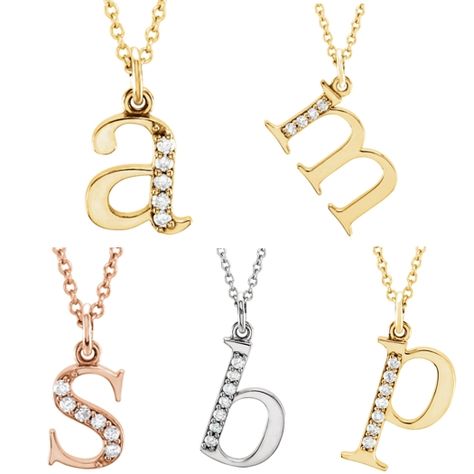 14k Gold Lowercase Letters and Diamond Initial Necklaces Daimon Necklace, Last Choice, N Alphabet, Wire Name, Alphabet Jewelry, Alphabet Pendant, Diamond Initial Necklace, Letter Jewelry, Initial Necklaces