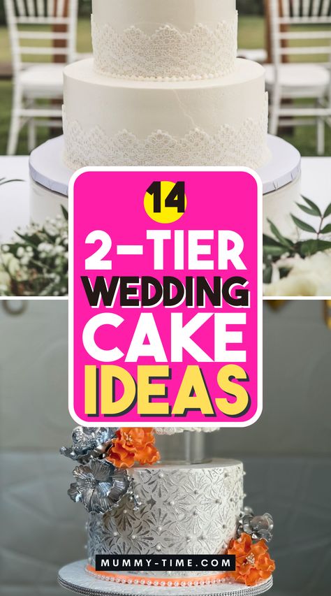 Searching for a unique 2-tier wedding cake? Check out our design ideas that range from whimsical to elegant, perfect for any couple! 🥂💖 These cakes are showstoppers. Don’t forget to save this pin for your wedding inspiration! Mehndi Cake, Small Wedding Cake, 2 Tier Wedding Cakes, Perfect Wedding Cake, Cake Design Ideas, Rose Gold Wedding Cakes, Wedding Cake Images, Wedding Cake Fresh Flowers, Wedding Cake Design