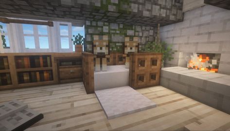 Dog Bed In Minecraft, Minecraft Dog Room Ideas, Doghouse Minecraft Ideas, Minecraft Dog Room, Minecraft Dog Bed Ideas, Cat Bed Minecraft, Minecraft Pet Room Ideas, Bed Minecraft Ideas, Dog Bed Minecraft