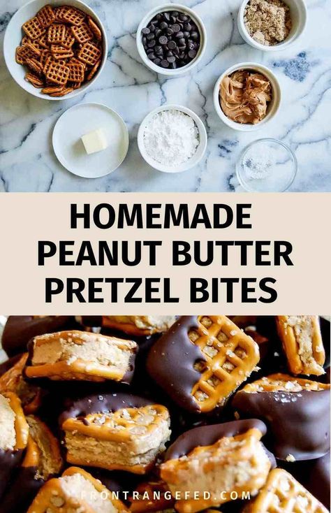 These homemade peanut butter pretzel bites dipped in chocolate are simply the BEST! With a mix of sweet and salty flavors, they’re easy to make and perfect for holidays or snack time. No-bake and delicious, they’re a fun twist on Reeses and Buckeyes! Find this and more easy dessert recipes at www.frontrangefed.com. Peanut Butter And Chocolate Pretzels, Peanut Butter Buckeye Pretzels, Peanut Butter Chocolate Covered Pretzels, Pretzel Buckeyes Recipe, Chocolate Dipped Peanut Butter Pretzels, No Bake Peanut Butter Pretzel Pie, Buckeye Pretzel Bites, Snyders Pretzels Recipes, Buckeye Peanut Butter Pretzel Bites