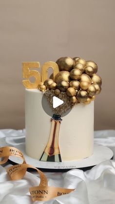 Tanya Choudhary on Instagram: "Here’s the making of this stunning Champagne Cake for 50th Birthday Celebration 💕🍾  Follow @bonn.tonn for more amazing videos 😍 . . #champagnecake #cakereels #cakevideo #viralreels #viralvideos" 50 Anniversary Cake Ideas, Simple 50th Birthday Cake, Cake For 50th Birthday Men, 50th Birthday Cake Ideas For Men, Cake For 50th Birthday, 50th Birthday Cake Designs, 50th Birthday Cake Images, 50th Birthday Cakes, 50th Birthday Celebration