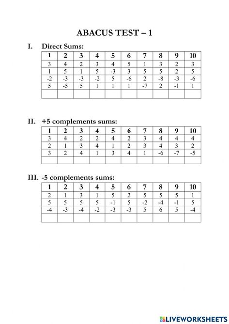 Abacus Level 1 Worksheet, Abacus Worksheet For Kids Level 1, Abacus Worksheet, Abacus Math, Math Sheets, Extra Work, Kids Library, Math Activities Preschool, Mental Math