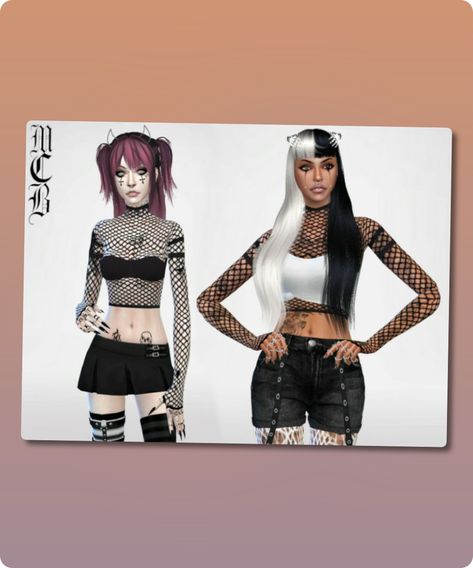 Sims 4 Accessory CC: Stripe Fishnet Shirt By Maruchanbe Sims 4 Mesh Top Accessory, Sims 4 Cc Fishnet, Sims 4 Cc Undershirt Accessory, Sims 4 Undershirt Accessory, Fishnet Undershirt, Fishnet Shirt, Sims 4 Cc Download, Fishnet Bodysuit, Toddler Top