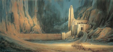 PAUL LASAINE: Portfolio: Lord of the Rings: Illustrations Deep Paintings, Helms Deep, Minas Tirith, John Howe, Between Two Worlds, Create Canvas, The Two Towers, Deep Art, Matte Painting