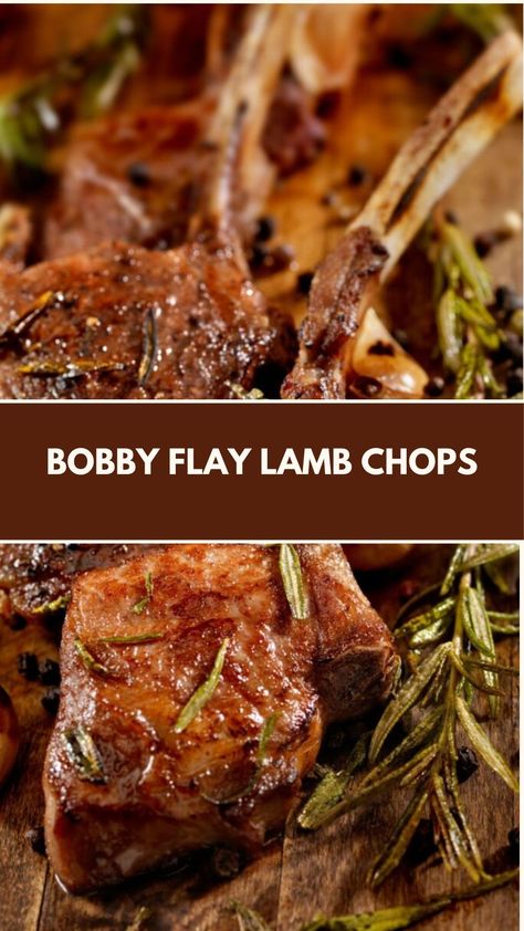 This delicious Bobby Flay lamb chops recipe is quick and simple, perfect for a special dinner with minimal effort. These tender lamb chops are seasoned with garlic and rosemary, then roasted to perfection, creating a savory, mouth-watering meal. Lamb Chop Lollipops Recipe, Sauce For Lamb Chops Easy Recipes, Mini Lamb Chops, Marinated Lamb Chops Recipes, Lamb Lollipops Recipes Oven, Lamb Pops Recipes, Lamb Chop Dinner Ideas Sides, Bone In Lamb Chop Recipes, Braised Lamb Chops Recipe