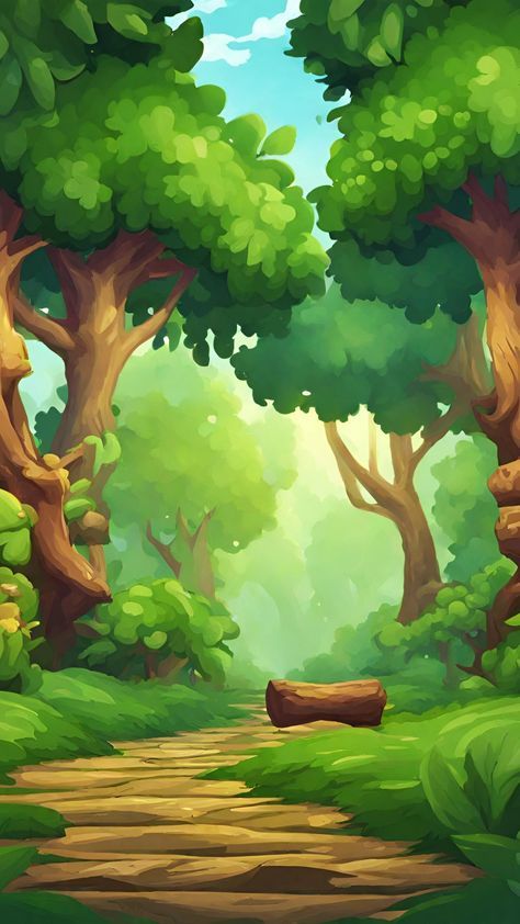 2d Forest Background, Forest Illustration Kids, Background Illustration Design, Jungle Images, Forest Games, Graphic Design Cards, Kids Background, Forest Background, Anime Jujutsu Kaisen