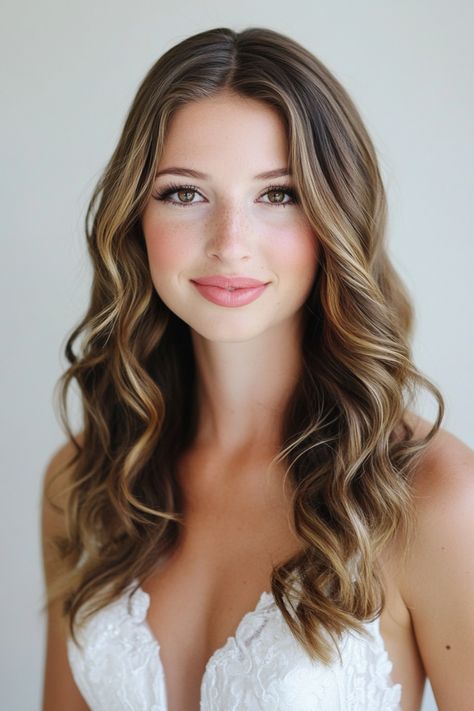 These 35+ chic loose curl wedding hairstyles are the ultimate in effortless bridal beauty! Perfect for long or medium hair, these soft waves and curls will make you feel confident and radiant. Check out the full list now! #chicbridalhair #loosecurls #weddinginspo Soft Waves Hairstyle, Long Hair Big Curls, Simple Curled Hairstyles, Wedding Hair Loose Curls, Soft Waves Wedding Hair, Soft Curls For Long Hair, Easy Curled Hairstyles, Curl Hairstyles, Hairstyles Brides