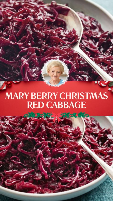 Mary Berry Christmas Red Cabbage Mary Berry Red Cabbage Recipe, Mary Berry Red Cabbage, Christmas Red Cabbage Recipe, Christmas Red Cabbage, Christmas Cabbage Recipes, Best Way To Cook Cabbage, Red Caggabe Recipe, Mary Berry Christmas Recipes, Danish Red Cabbage Recipe