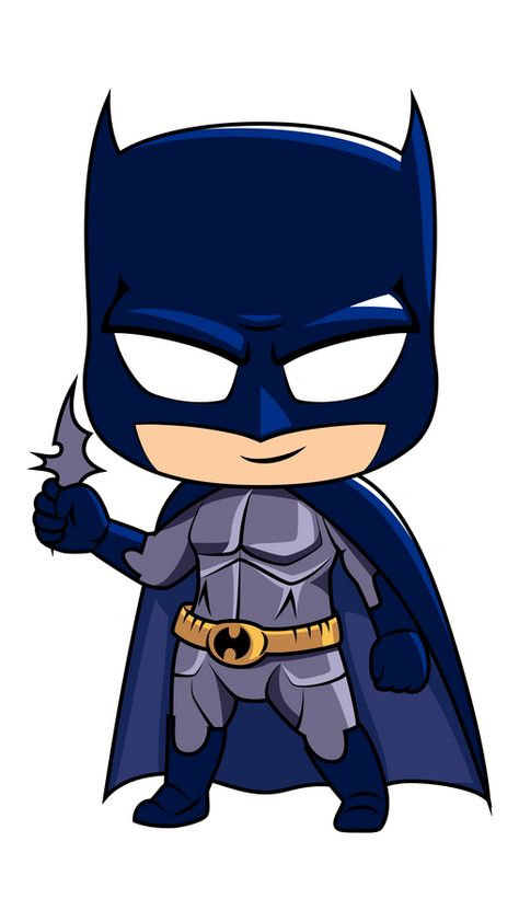 Little cute Batman put on his cool dark blue suit and flies to save the world. The DC sticker with Chibi Batman!. Batman Cute Cartoon, Cute Batman Drawing, The Batman Cartoon, Avengers Cute, Batman Cartoon Drawing, Batman Doodle Art, Baby Batman Cartoon, Marvel Cartoon Drawings, Marvel Cute