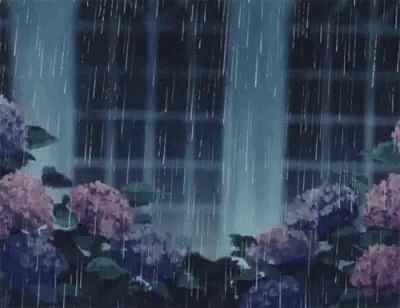 Rain gif Rain Gif, The Garden Of Words, Lady Oscar, Anime Gifs, Aesthetic Gif, Fan Fiction, Anime Background, In The Rain, Anime Scenery