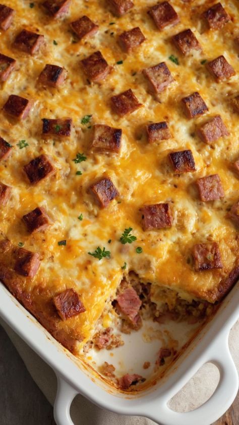 Paula Deen's Breakfast Casserole is made with country white bread, pork breakfast sausage, cheddar cheese, eggs, and milk. This easy breakfast recipe creates Paula Deen Breakfast Casserole, Country White Bread, Pork Breakfast, Brunch Casserole Recipes, Pork Breakfast Sausage, Easy Breakfast Recipe, Brunch Casserole, Holiday Eating, Breakfast Sausage