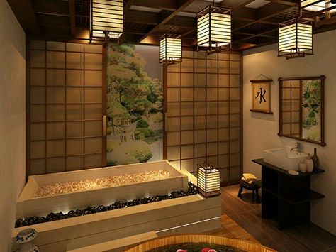 Japanese style Asian Style Bathroom, Chinese Bathroom, Chinese Spa, Japanese Places, Japanese Mansion, Japanese Bathroom Design, Asian Bathroom, Japanese Bathroom, Bar Toilet