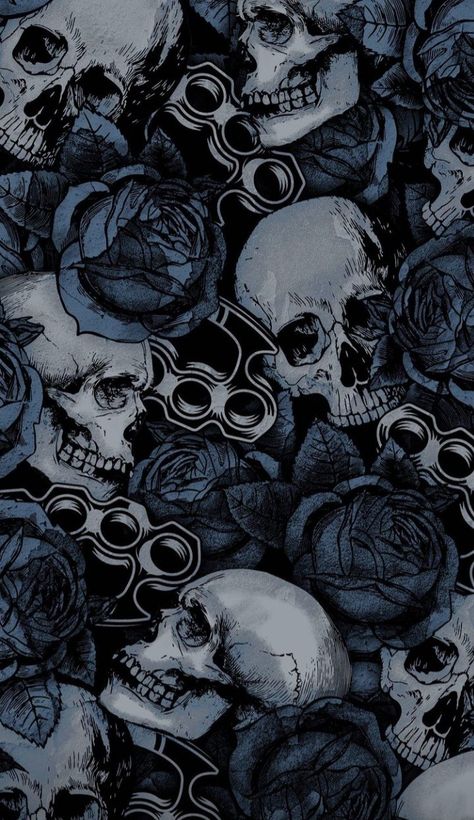 Blue Emo Wallpaper, Blue Goth Wallpaper, Skeletons Wallpaper Aesthetic, Black Skulls Wallpaper, Iphone Wallpaper Landscape, Goth Wallpaper, Gothic Wallpaper, Emo Wallpaper, Witchy Wallpaper