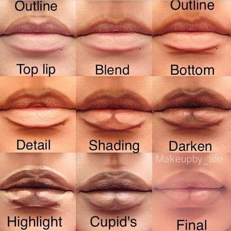 How to Make Your Lips Look Fuller and Bigger - AllDayChic Makeup Bibir, Teknik Makeup, Contouring Techniques, Kylie Jenner Lips, Lip Tutorial, Mode Tips, Makeup Lips, Lip Contouring, Pinterest Makeup