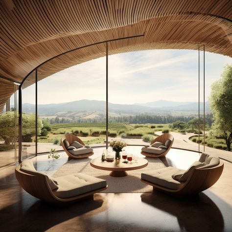 Sunset ridge winery :: Behance Winery Design, Winery Tasting Room, Tasting Room, Design Interior, Arch, Interior Design, Marketing, Architecture, Design