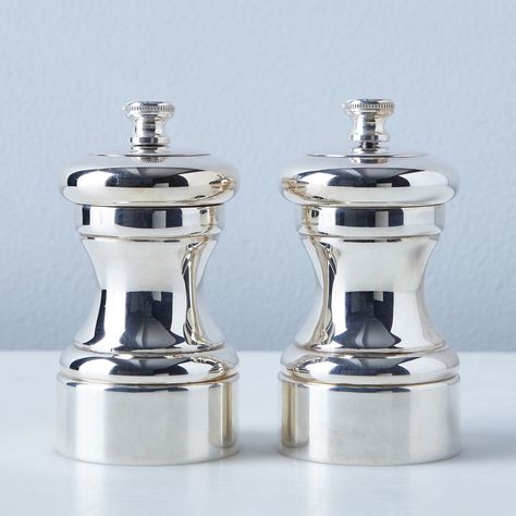 Marble Salt And Pepper Shakers, Silver Salt And Pepper Shakers, Salt Mill, Antique Salt And Pepper Shakers, Salt And Pepper Mills, Entertainment Table, Japanese Knife, Pepper Mill, Entertaining Essentials