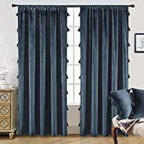 Check this out on Amazon Boho Window Treatments, Inexpensive Curtains, Boho Velvet, Insulated Drapes, Window Curtain Rods, Tassel Curtains, Curtain Room, Thermal Curtains, Beautiful Curtains