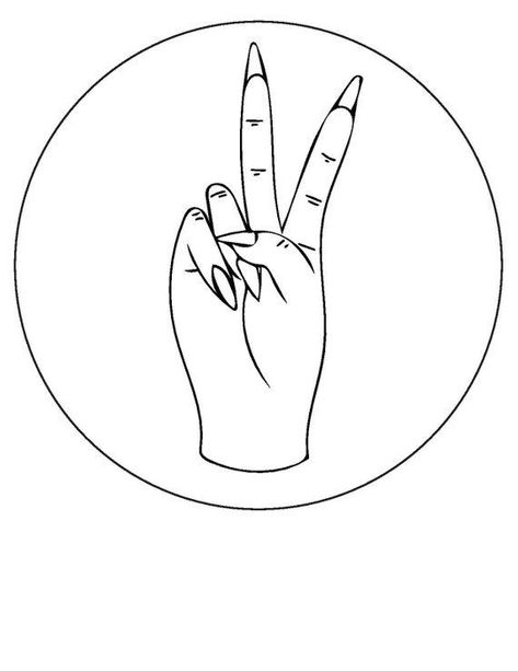 Peace Sign Tattoo, Bird Brain Designs, Hands Tattoo, Peace Sign Hand, Sign Tattoo, Beginner Embroidery, Digital Embroidery Patterns, Easy Embroidery, With Nails