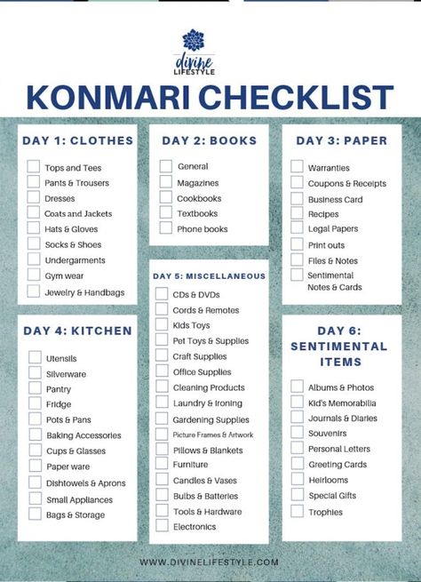 Tips for Decluttering Getting Organized and Sparking Joy from Marie Kondo The Konmari Method, Marie Kondo Book, Marie Kondo Organizing Kitchen, Mari Kondo Closet, Kon Mari Closet Organization, Mari Kondo Organizing, Closet Declutter Checklist, Marie Condo Ideas, Marie Kondo Closet Organization