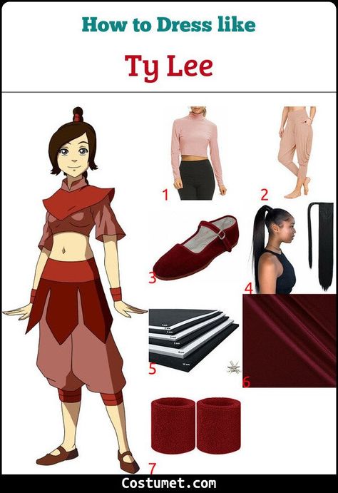 Ty Lee Avatar Costume, Ty Lee Halloween Costume, Avatar The Last Airbender Halloween Costumes, Avatar The Last Airbender Outfit Ideas, Avatar The Last Airbender Ty Lee, Tai Lee Avatar, Ty Lee Costume, Azula Outfit, Atla Costume