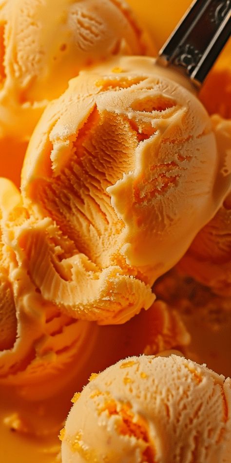 Orange Sorbet [20 Minutes] - Chasety Orange Sorbet Recipe, Orange Gelato, 15 Minute Desserts, Rainbow Snacks, Sherbet Recipes, Orange Ice Cream, Sorbet Recipe, Berry Sorbet, Gelato Ice Cream