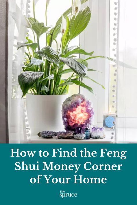 One of the most popular feng shui topics is wealth. Learn about how to find and activate the abundance, money, or wealth corner of your home. #fengshuiapartment #goodvibes #firstapartmentchecklist #apartmentdecoratingonabudget #smallspacedecorating #thespruce Feng Shui Abundance Corner, Money Corner Feng Shui Decor, Feng Shui Wealth Corner Decor, Money Bowl Feng Shui, Feng Shui New Home, Feng Shui Living Room Colors, Feng Shui Money Bowl, Abundance Altar, Feng Shui Money Corner