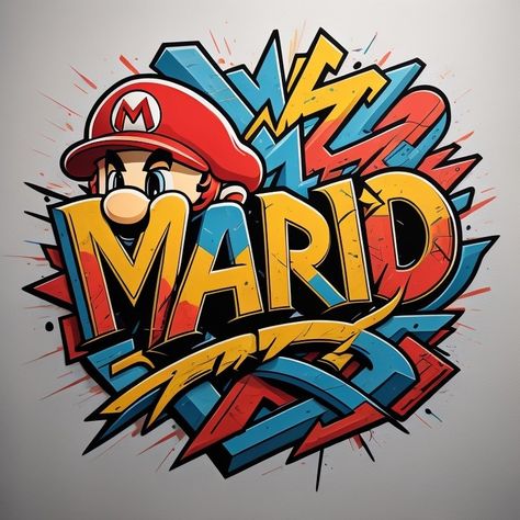 Super Mario Graffiti, Mario Graffiti, Super Mario Wallpaper, Mario Wallpaper, Easy Sketches For Beginners, Sketches For Beginners, Easy Sketches, Sketches Easy, Image Generator