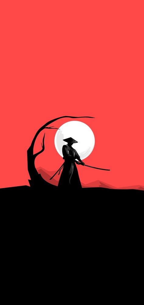 Samurai Wallpaper, Moon Halloween, Oneplus Wallpapers, Hacker Wallpaper, Artistic Wallpaper, Young Art, Crazy Wallpaper, Minimal Wallpaper, Halloween Vector