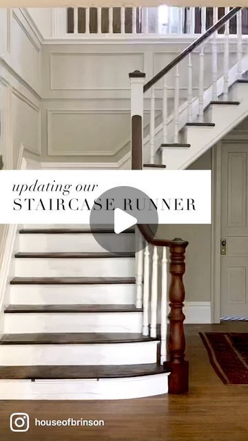 Annie Selke on Instagram: "Susan and Will Brinson (@houseofbrinson) give their 200+ year old staircase a much needed makeover with our Diamond Sisal Rug Runner! Their goals were to add traction for aging pup paws, dampen noise, and cover hundreds of nail holes accumulated throughout the years. “This runner design really freshens up the house as the staircase is central to the home’s design,” Susan said. We love watching this transformation!  ⁠⁠ Head to our link in bio for additional inspo to step up your stair game and shop our collection of 100+ stair runner rugs ⬆️" Stair Runners With Landing, Old House Staircase, Old Staircase, Sisal Stair Runner, Stair Rug Runner, Staircase Runner, Mill House, House Staircase, Diamond Sisal Rug