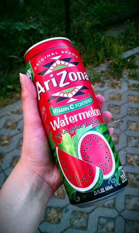 Watermelon Arizona, Arizona Watermelon, Watermelon Fruit, Arizona Tea, Starbucks Drinks, Fruit Juice, I School, Smell Good, Iced Tea