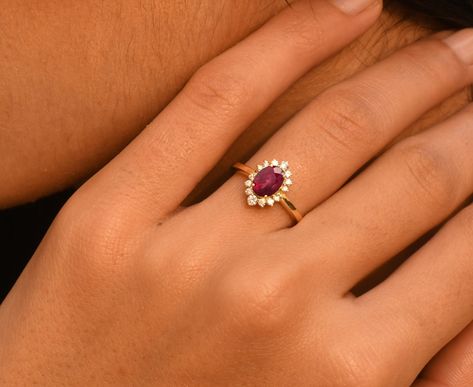 Halo Ruby Engagement Ring, Rings With Red Stones, Ruby Wedding Rings Silver, Pakistani Rings, Wedding Rings Ruby, Engagement Rings Ruby, Gold Ruby Engagement Ring, Ruby Engagement Ring Gold, Oval Ruby Engagement Ring