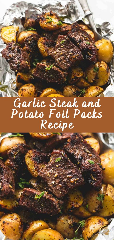 Garlic Steak and Potato Foil Packs Recipe Experience the ultimate comfort meal with this Garlic Steak and Potato Foil Packs recipe. This dish brings together tender steak, hearty potatoes, and aromatic garlic in a convenient and delicious package. With the added bonus of easy cleanup, these foil packs are perfect for a quick weeknight dinner […] The post Garlic Steak and Potato Foil Packs Recipe appeared first on Cheff Recipes. Skirt Steak And Potatoes, Garlic Steak And Potato Foil Packs, Steak Potatoes Foil Pack In Oven, Steak Foil Pack, Steak And Potato Foil Pack, Garlic Steak And Potatoes, Steak Foil Packets, Foil Packet Potatoes, Steak Wraps