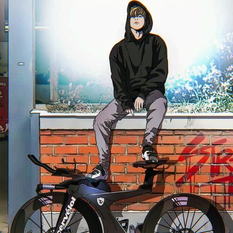 𝐃𝐄𝐒𝐂 ➥ owen ˖ owenknight ˖ windbreaker ˖ webtoon ˖ aesthetic ˖ icons ˖ owenicons 𝐓𝐀𝐆𝐒 ➥ #owen #windbreaker #aesthetic #icons #soft #polarr #niki-hs Owen Knight, Cycle Art, 90s Wallpaper Hip Hop, Bike Illustration, Anime Head, Wallpaper Dekstop, Bicycle Art, Cycling Art, Wind Breaker